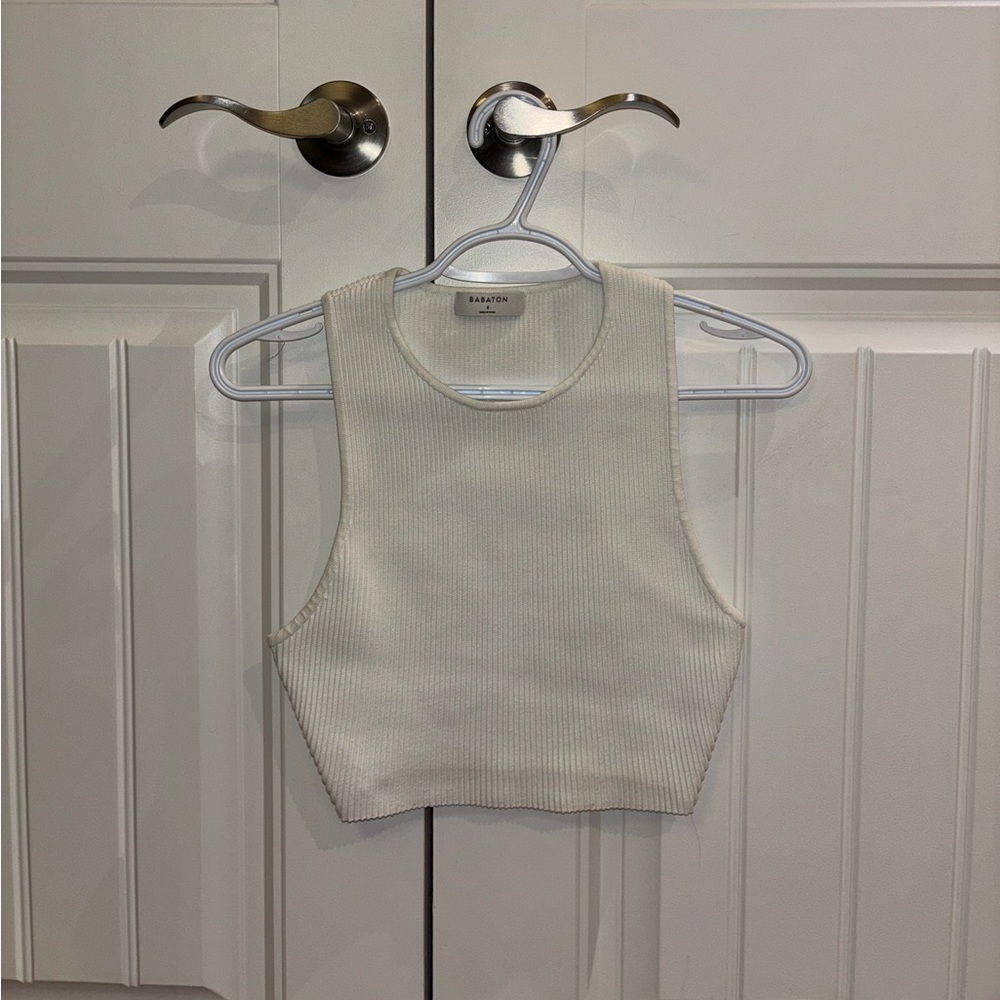 Babaton High Neck Sculpt Knit Tank